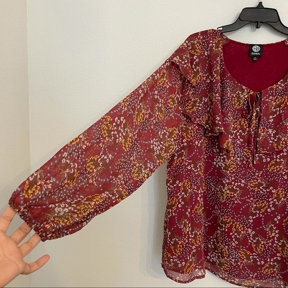 NWOT Bobeau Plus Darla Chiffon Blouse 2X - Picture 7 of 14